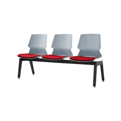 Prism 3 Seat Beam Seating Black Black PU