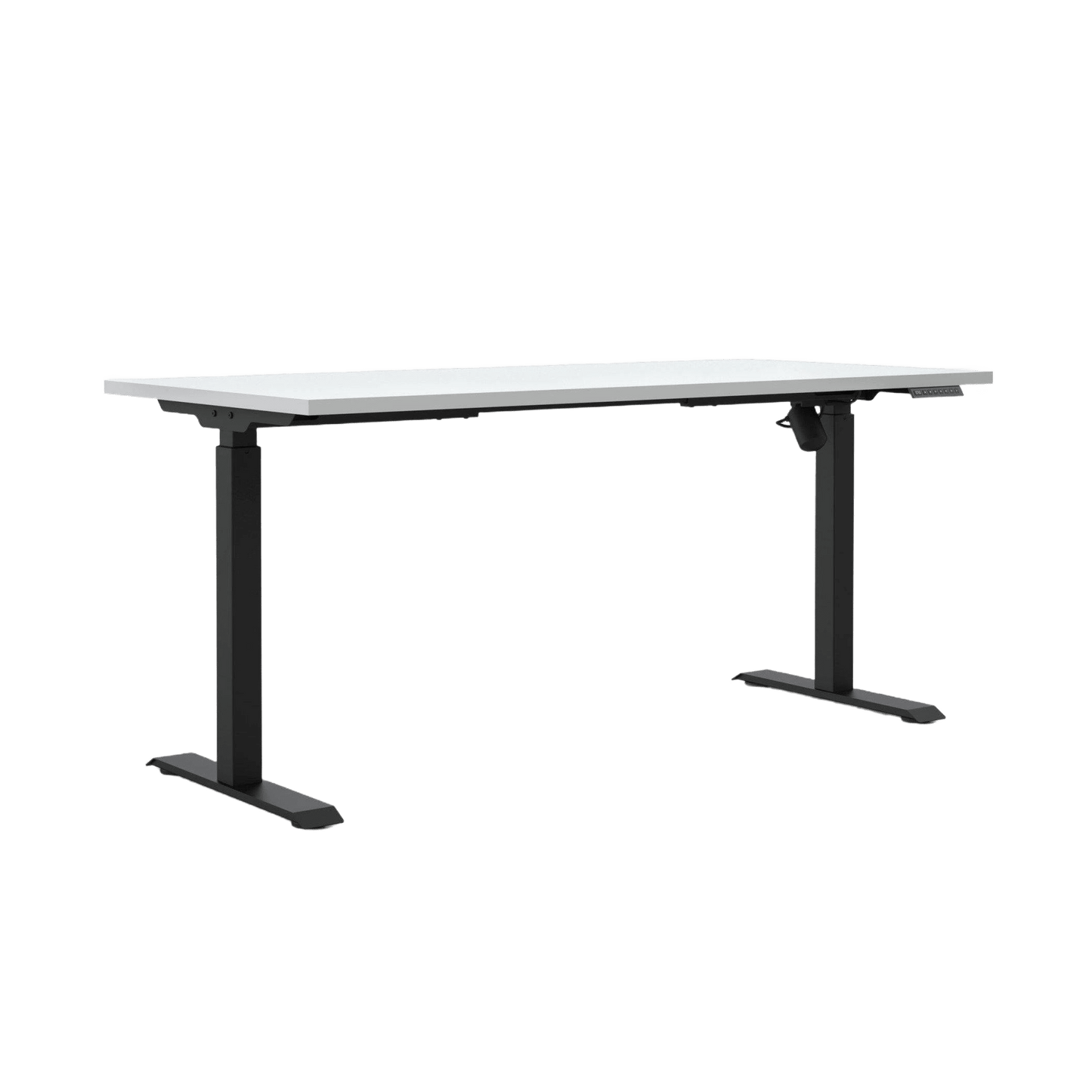 Quick Stand Electric Height Adjustable Desk 1200x750 Black Powdercoat White