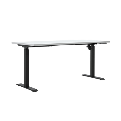 Quick Stand Electric Height Adjustable Desk 1200x750 Black Powdercoat White