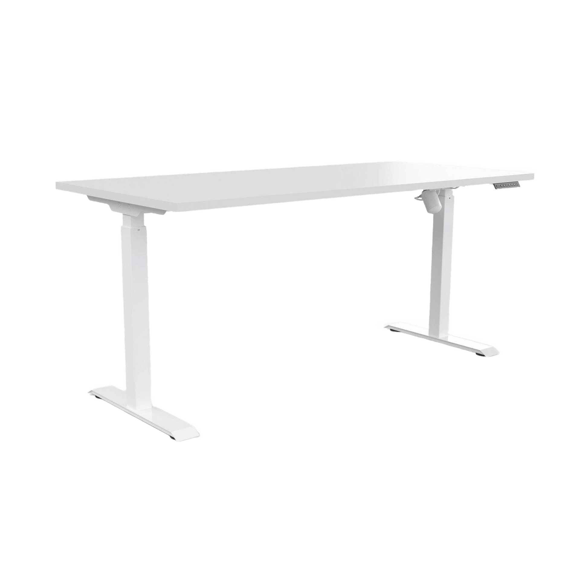 Quick Stand Electric Height Adjustable Desk 1200x750 White Powdercoat White