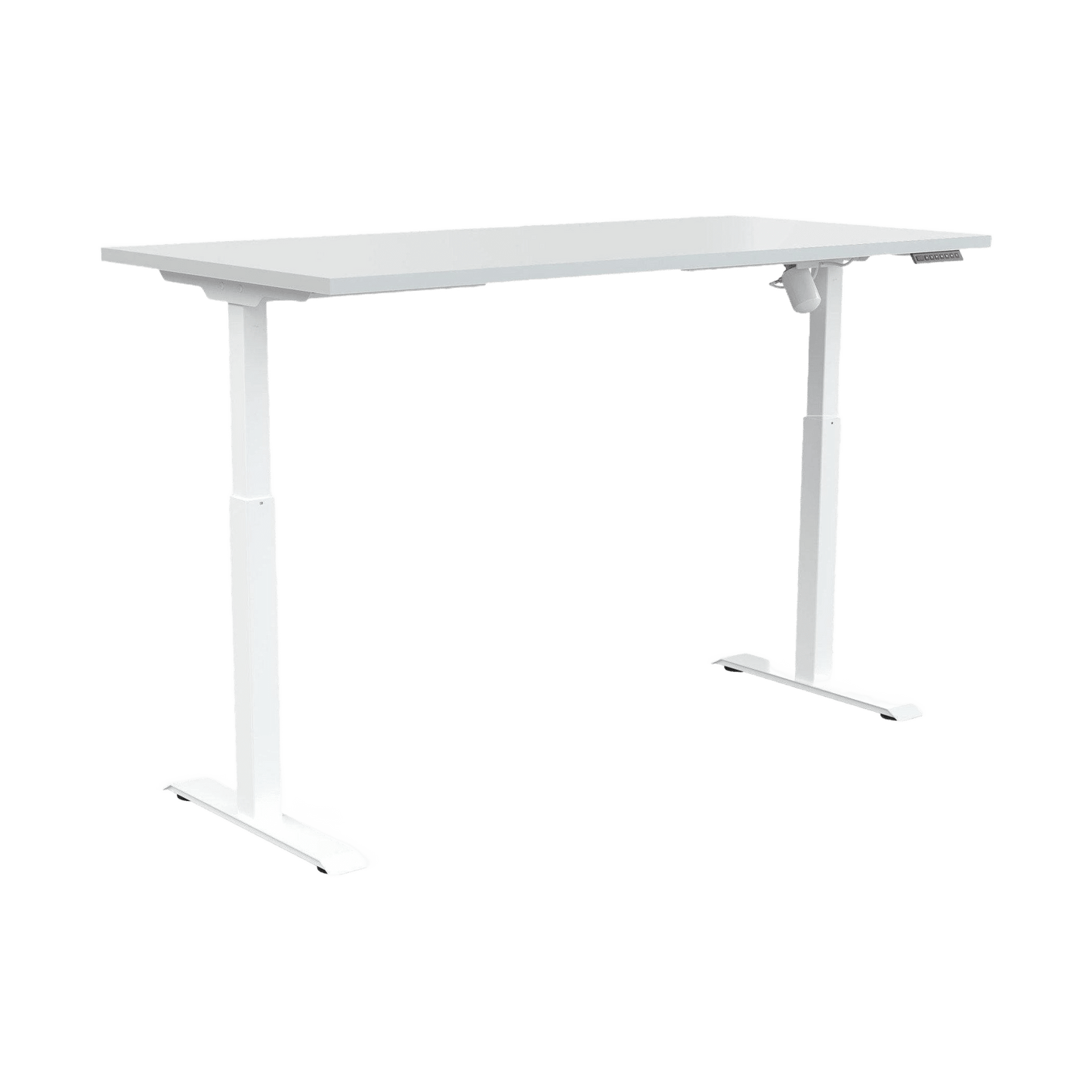 Quick Stand Electric Height Adjustable Desk 1600x750 White Powdercoat White