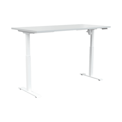 Quick Stand Electric Height Adjustable Desk 1600x750 White Powdercoat White