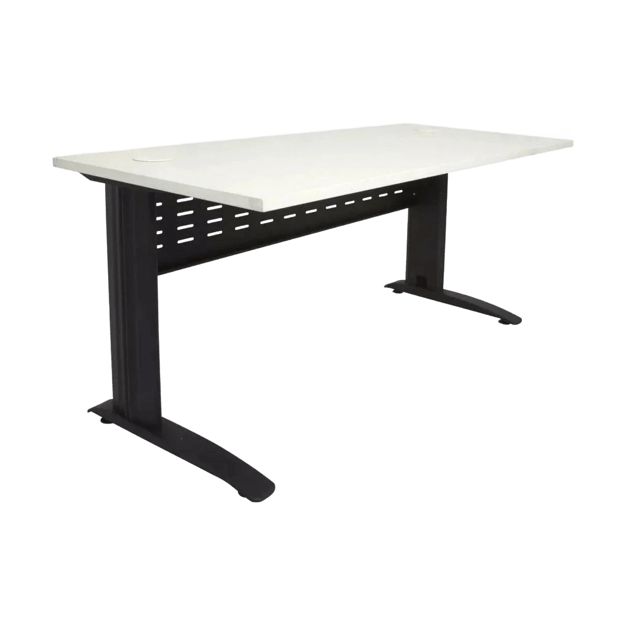 Rapid Span Desk 1200 X 700 White Black Powdercoat - Office Furniture Company