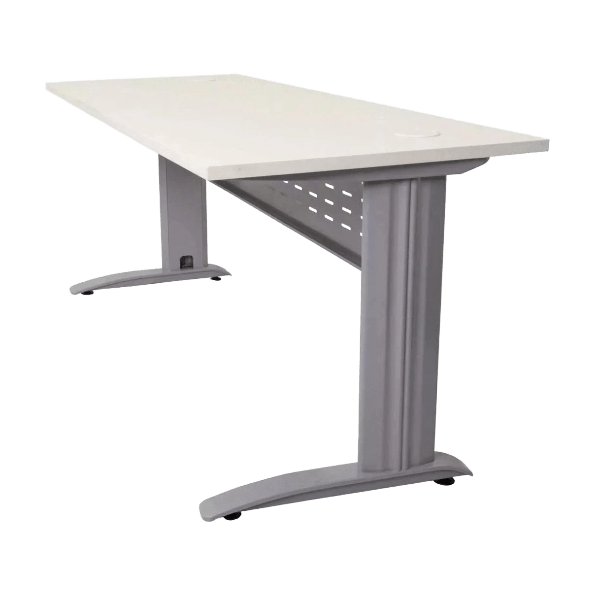 Rapid Span Desk 1200 X 700 White Silver Powdercoat - Office Furniture Company