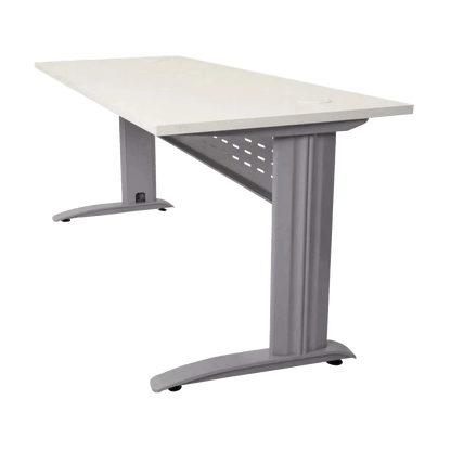 Rapid Span Desk 1200 X 700 White Silver Powdercoat - Office Furniture Company