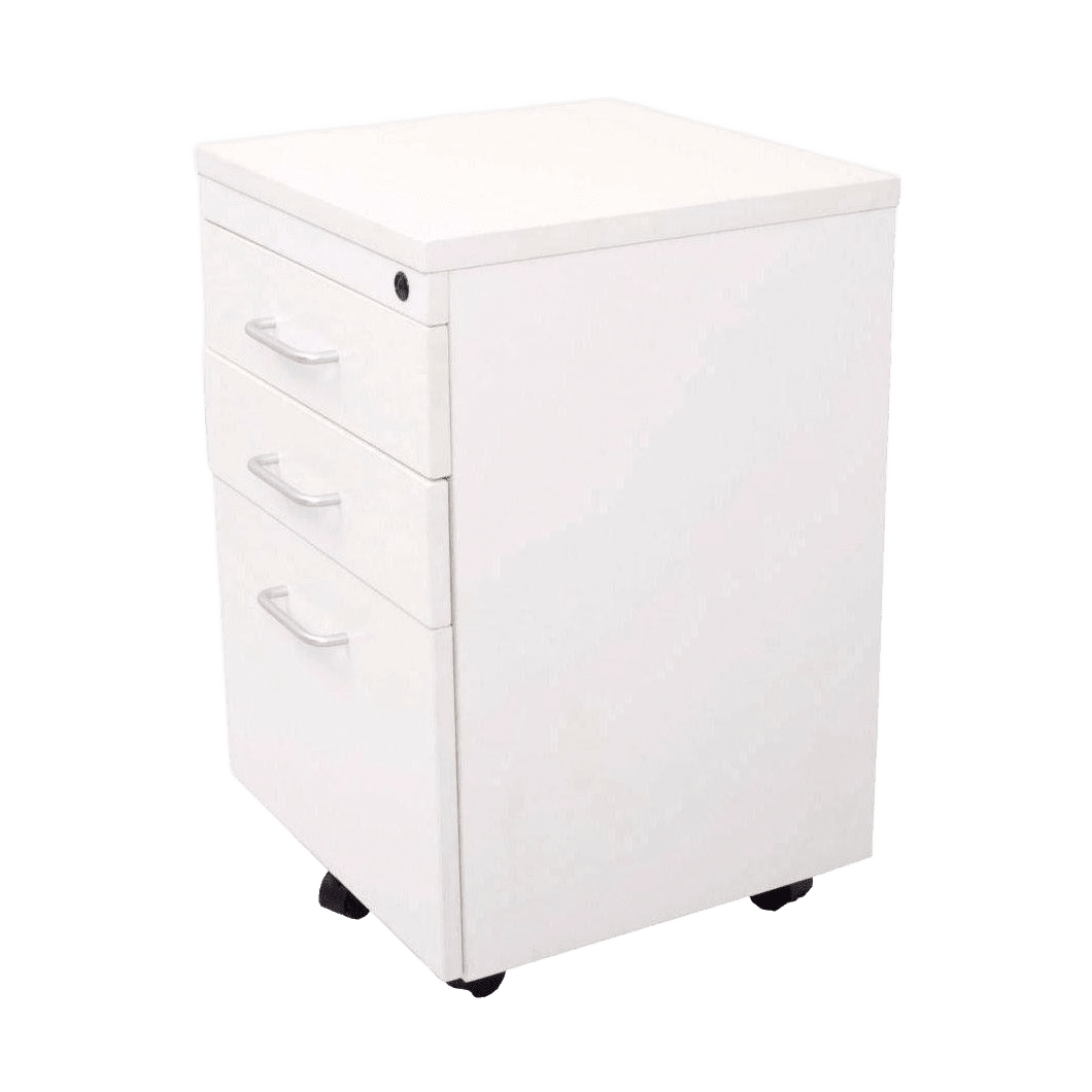 Rapid Span Mobile Pedestal White Melamine - Office Furniture Company