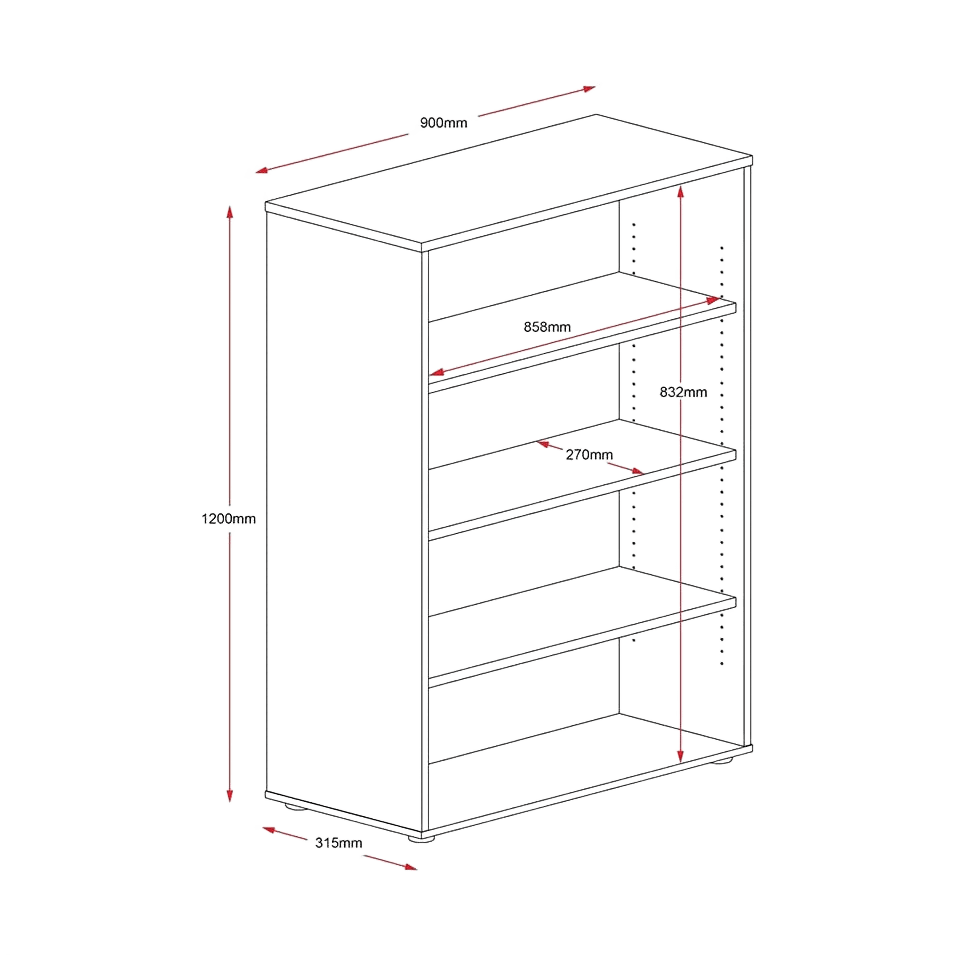 Rapid Worker Bookcase Beech 1800 mm - Office Furniture Company