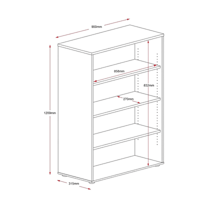 Rapid Worker Bookcase Beech 1800 mm - Office Furniture Company
