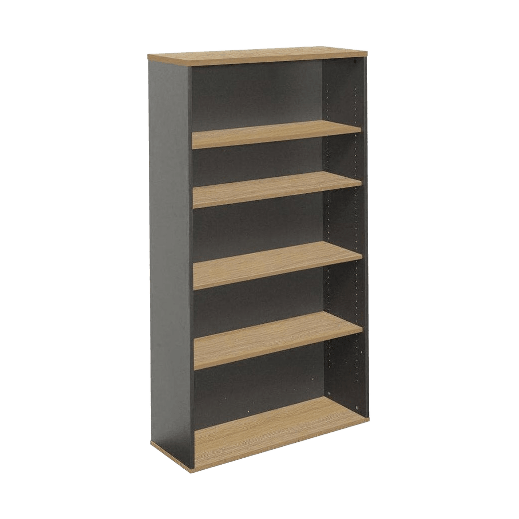 Rapid Worker Bookcase Natural Oak 1800 mm - Office Furniture Company