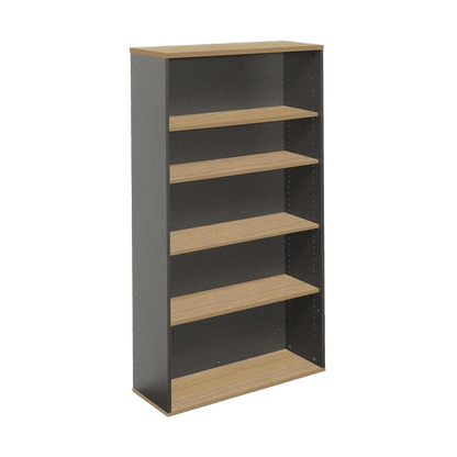 Rapid Worker Bookcase Natural Oak 1800 mm - Office Furniture Company