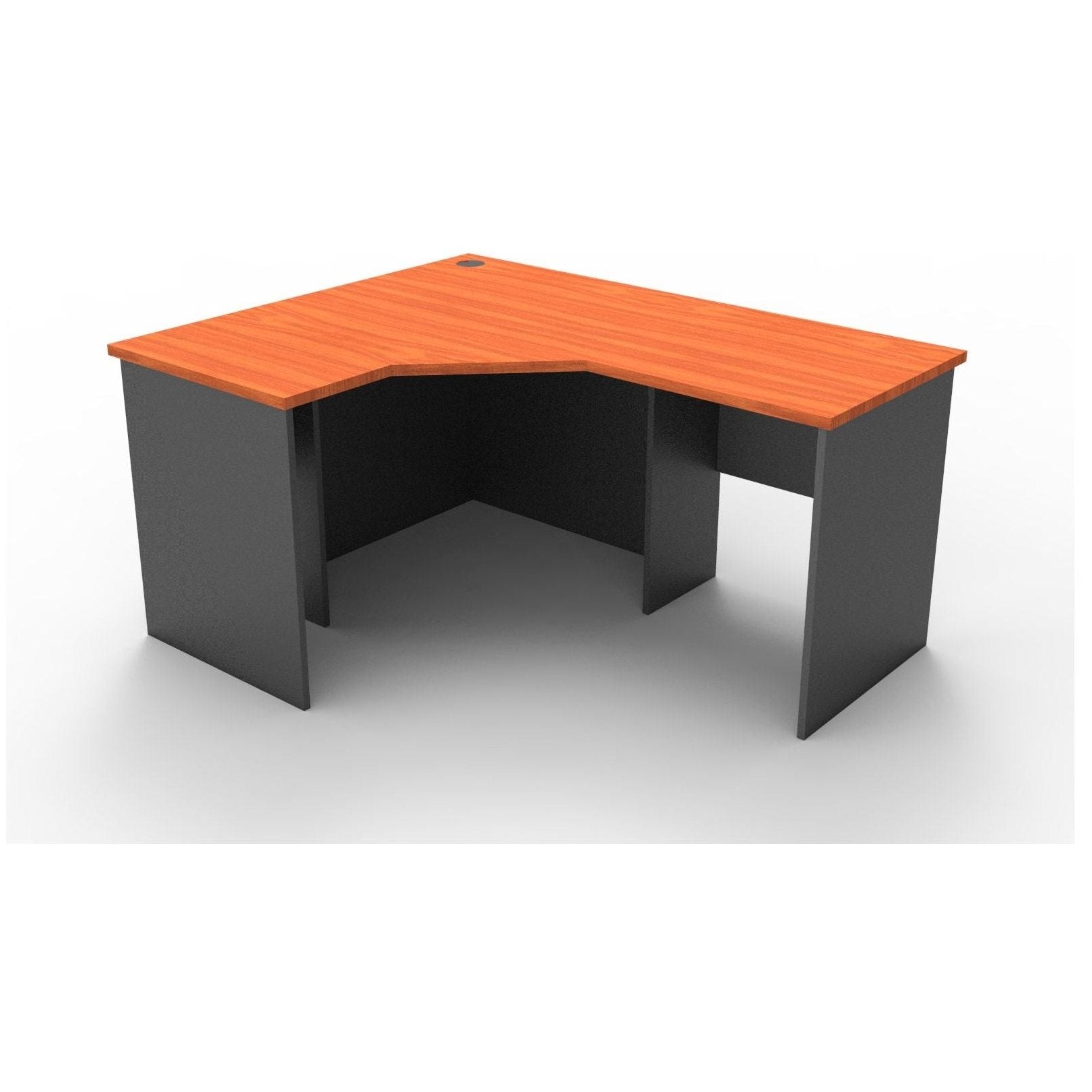 Rapid Worker Corner Desk 1200 X 1500 X 600 Cherry - Office Furniture Company