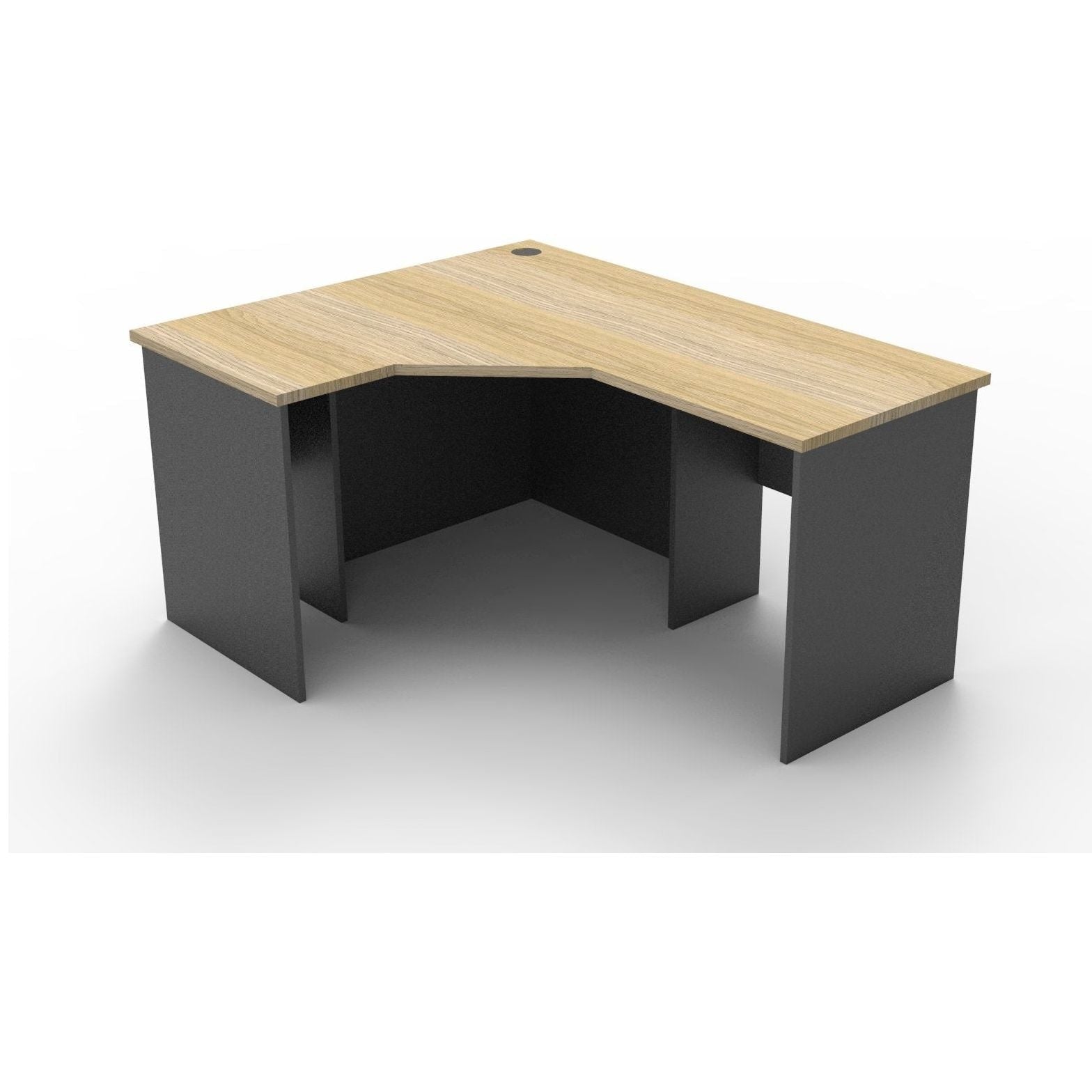 Rapid Worker Corner Desk 1200 X 1500 X 600 Natural Oak - Office Furniture Company