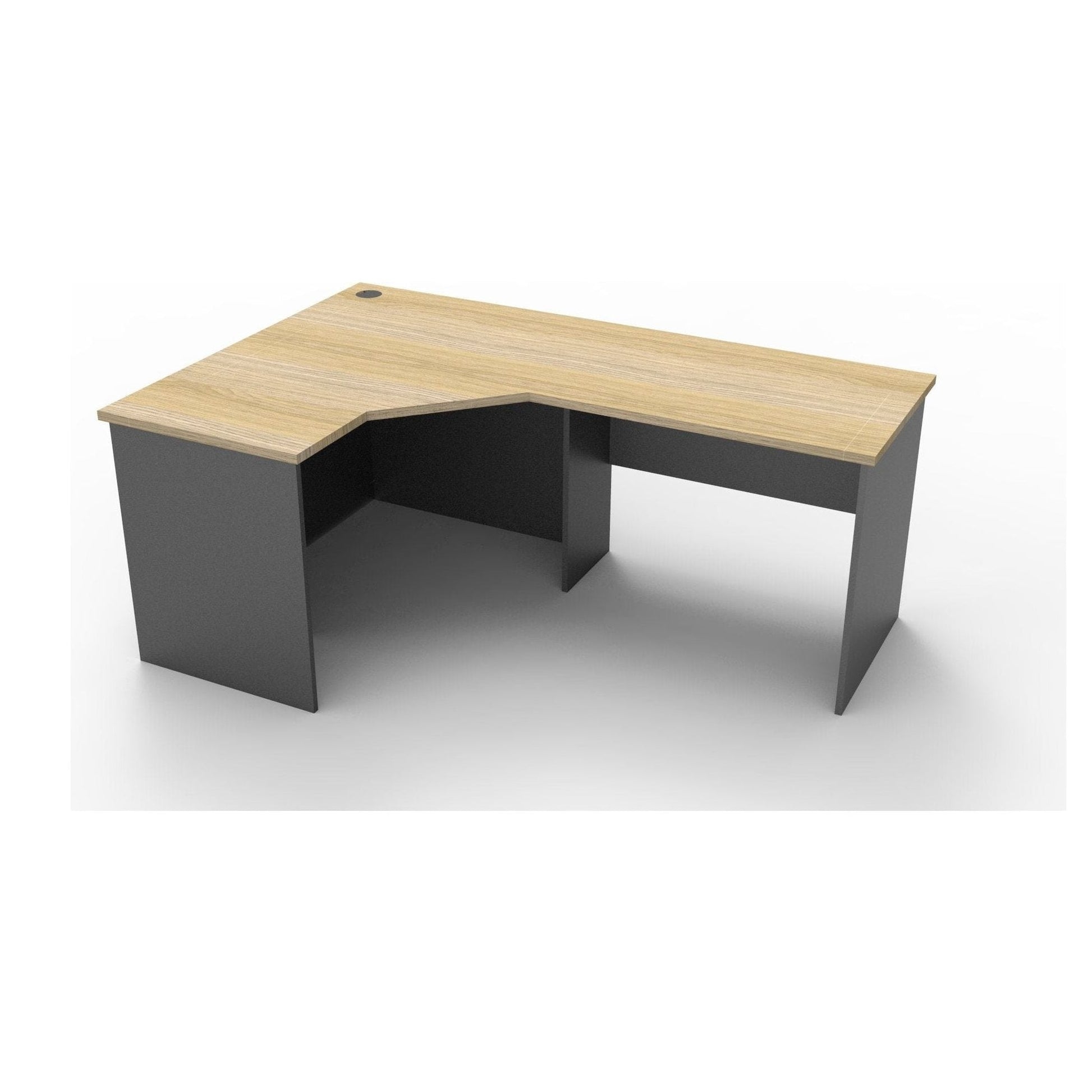 Rapid Worker Corner Desk 1200 X 1800 X 600 Natural Oak - Office Furniture Company