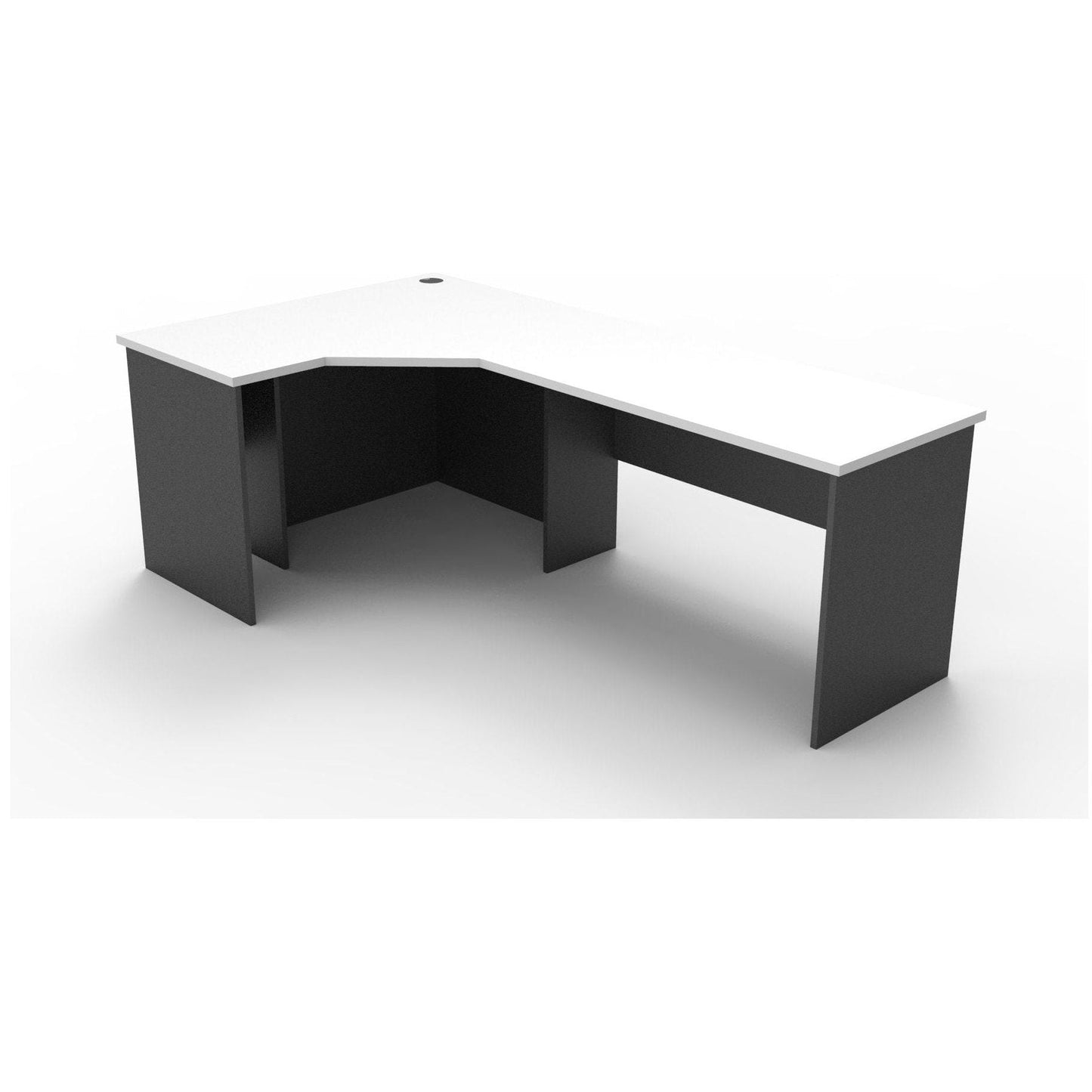 Rapid Worker Corner Desk 1200 X 2100 X 600 Natural White - Office Furniture Company