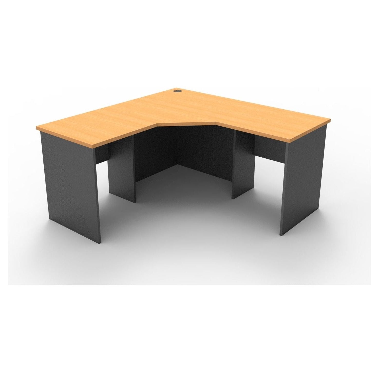 Rapid Worker Corner Desk 1500 X 1500 X 600 Beech - Office Furniture Company