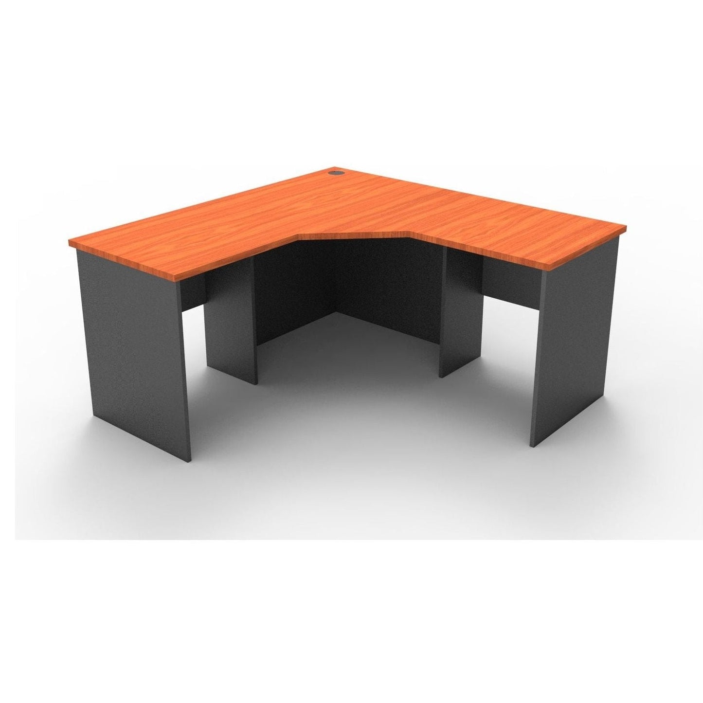 Rapid Worker Corner Desk 1500 X 1500 X 600 Cherry - Office Furniture Company