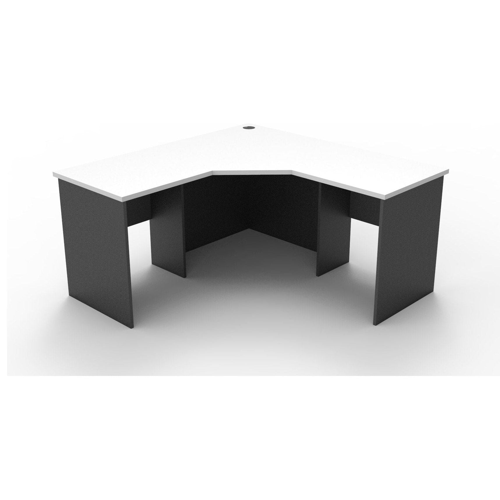 Rapid Worker Corner Desk 1500 X 1500 X 600 Natural White - Office Furniture Company