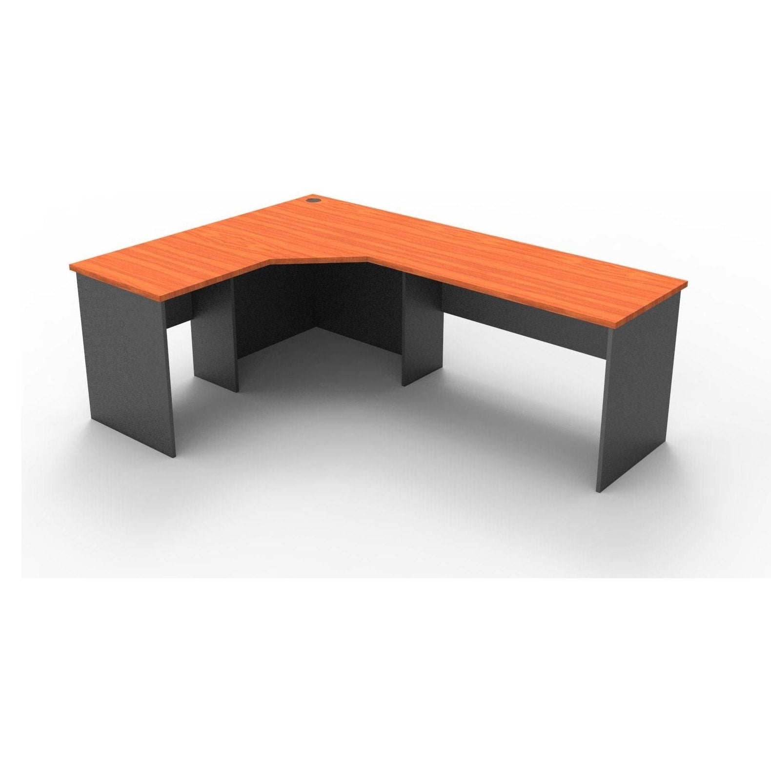 Rapid Worker Corner Desk 1800 X 1500 X 600 Cherry - Office Furniture Company