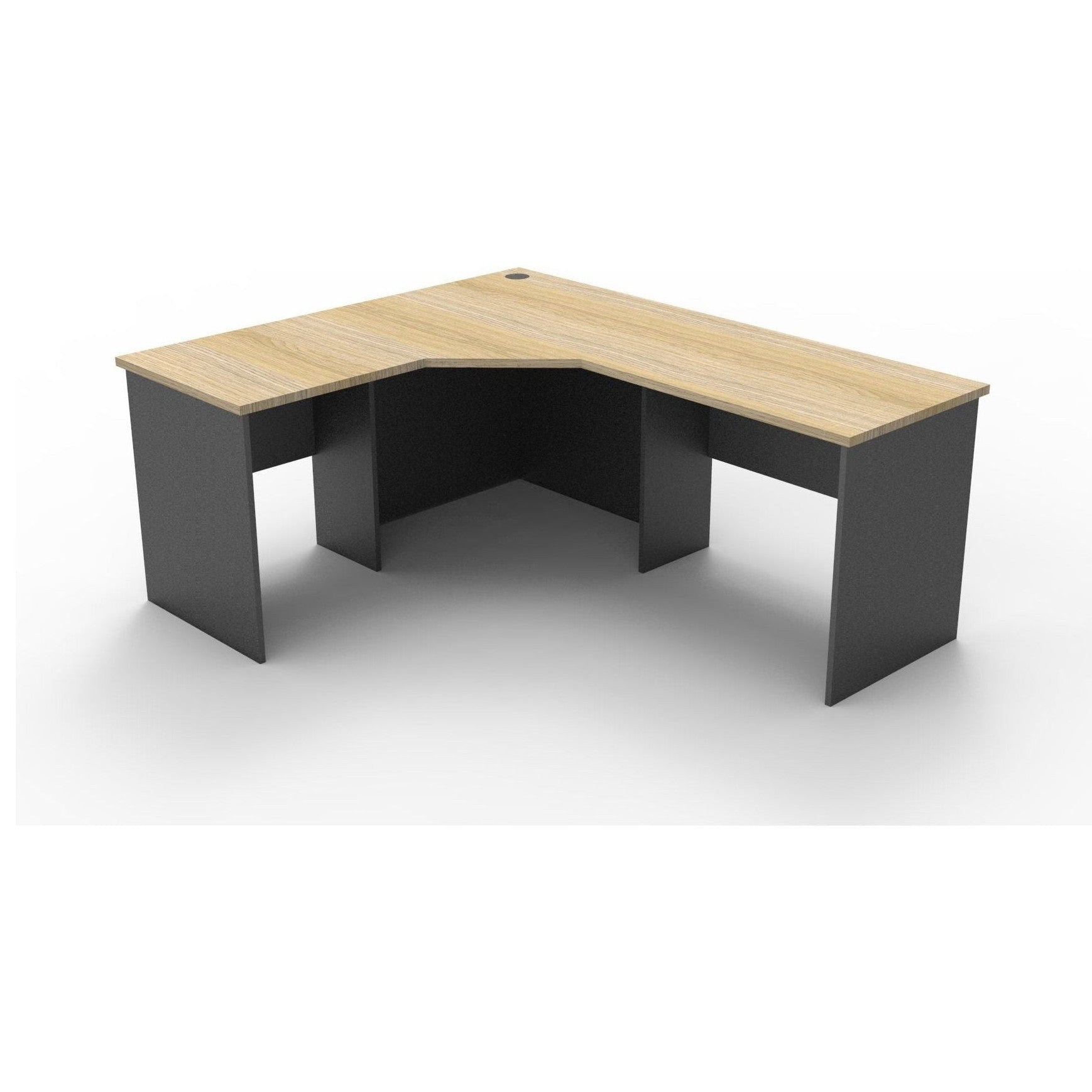 Rapid Worker Corner Desk 1800 X 1500 X 600 Natural Oak - Office Furniture Company