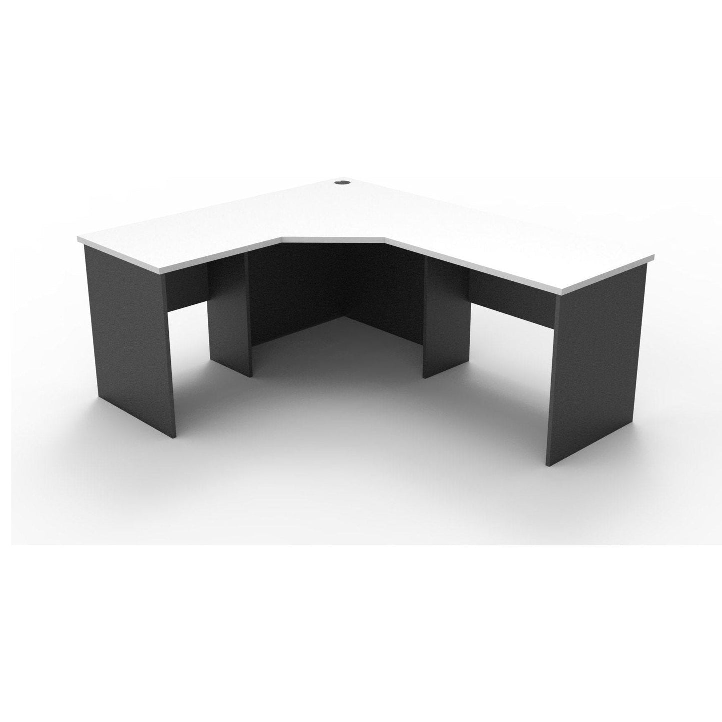 Rapid Worker Corner Desk 1800 X 1500 X 600 Natural White - Office Furniture Company