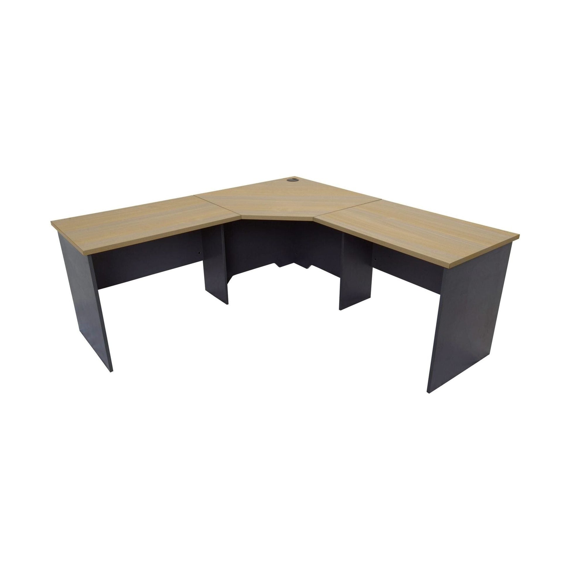 Rapid Worker Corner Desk 1800 X 1800 X 600 Natural Oak - Office Furniture Company