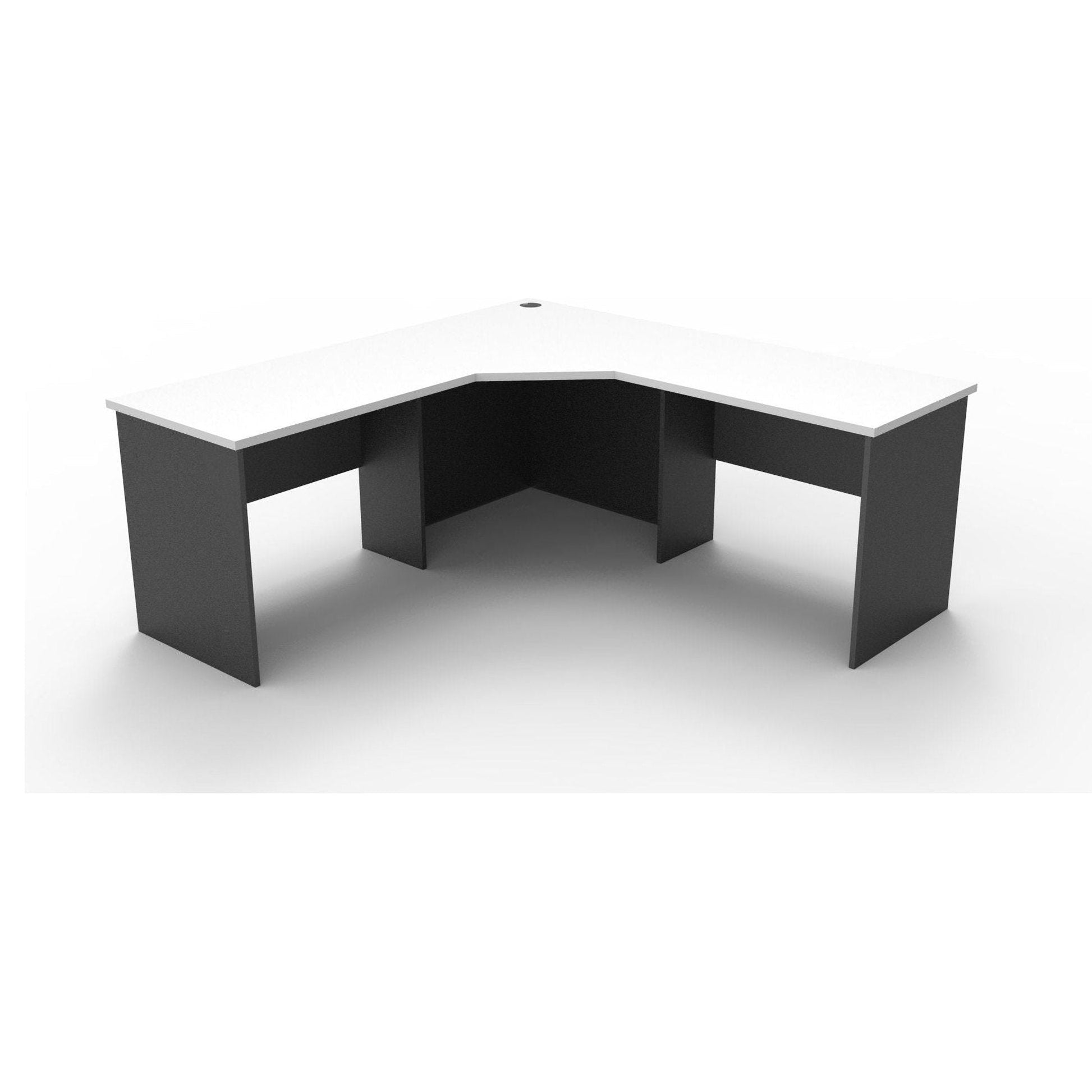 Rapid Worker Corner Desk 1800 X 1800 X 600 Natural White - Office Furniture Company