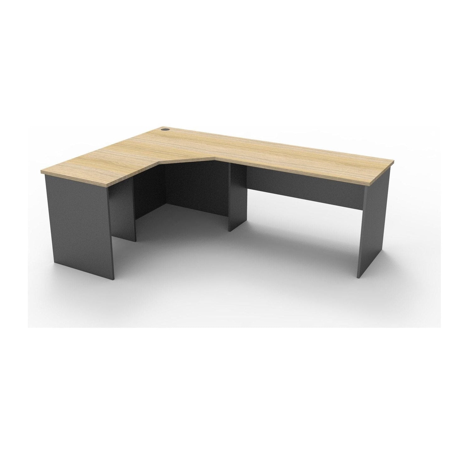 Rapid Worker Corner Desk 2100 X 1500 X 600 Natural Oak - Office Furniture Company
