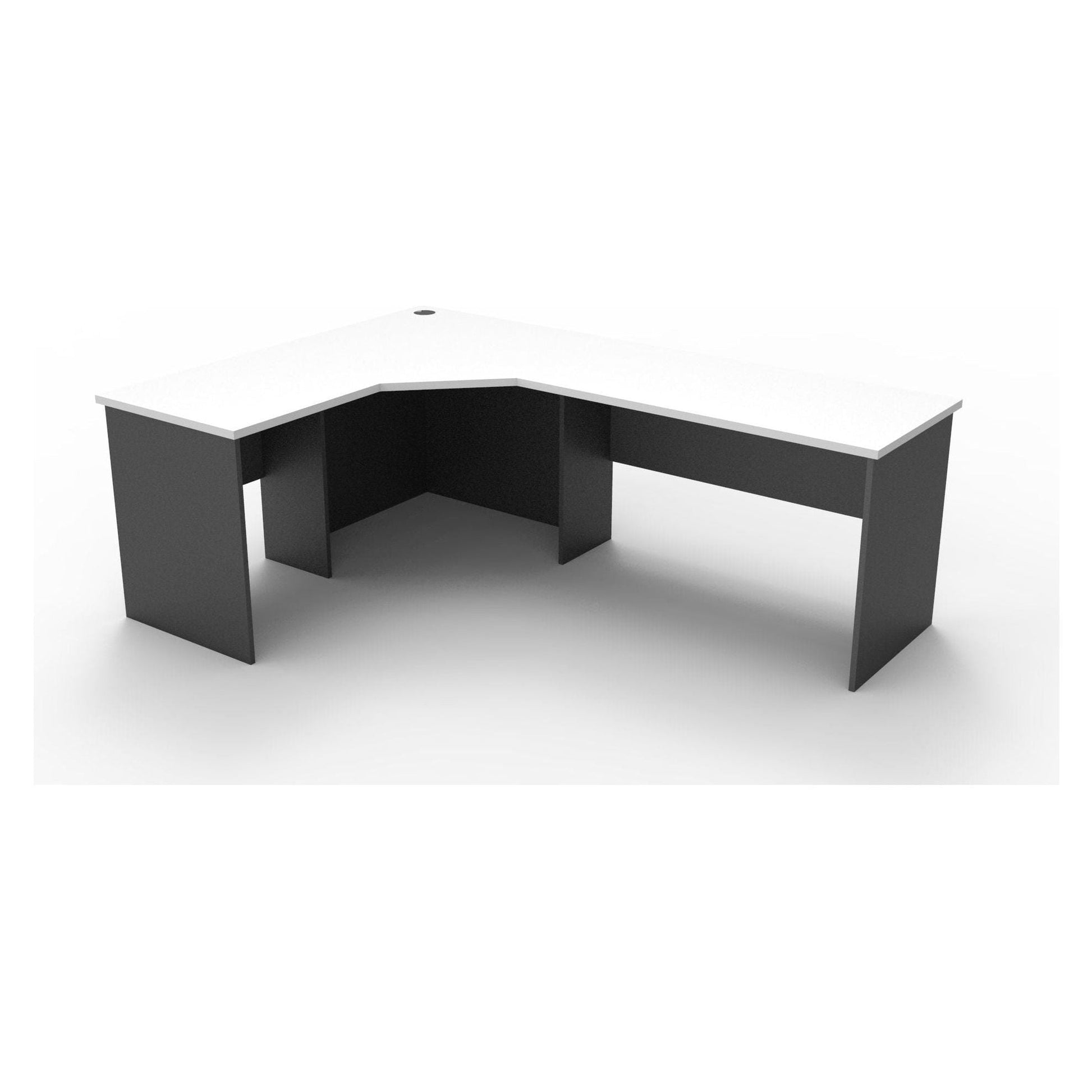 Rapid Worker Corner Desk 2100 X 1500 X 600 Natural White - Office Furniture Company