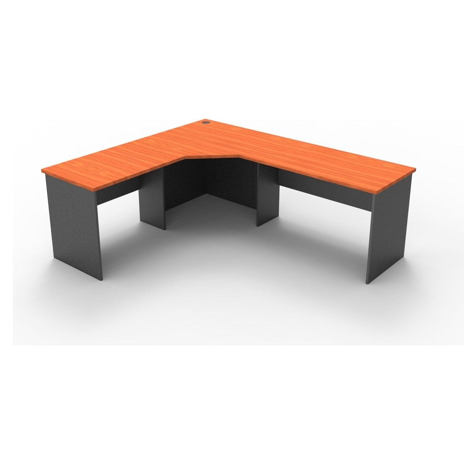 Rapid Worker Corner Desk 2100 X 1800 X 600 Cherry - Office Furniture Company