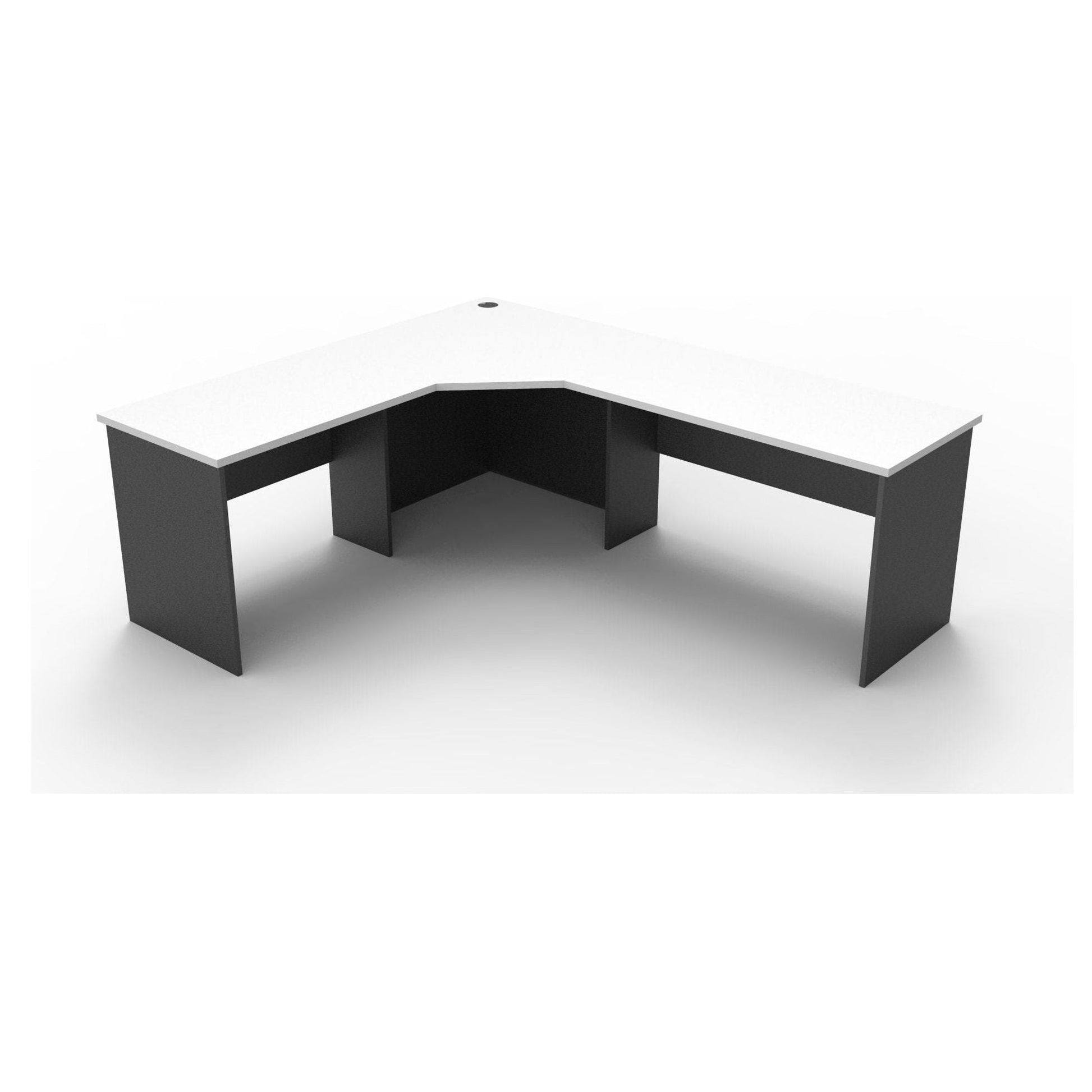 Rapid Worker Corner Desk 2100 X 1800 X 600 Natural White - Office Furniture Company