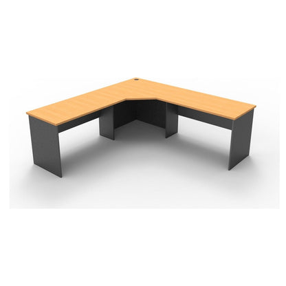 Rapid Worker Corner Desk 2100 X 2100 X 600 Beech - Office Furniture Company