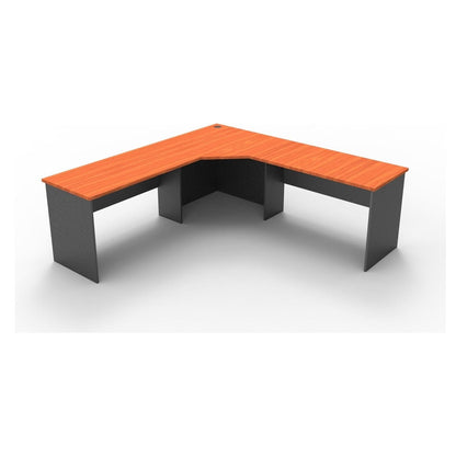 Rapid Worker Corner Desk 2100 X 2100 X 600 Cherry - Office Furniture Company