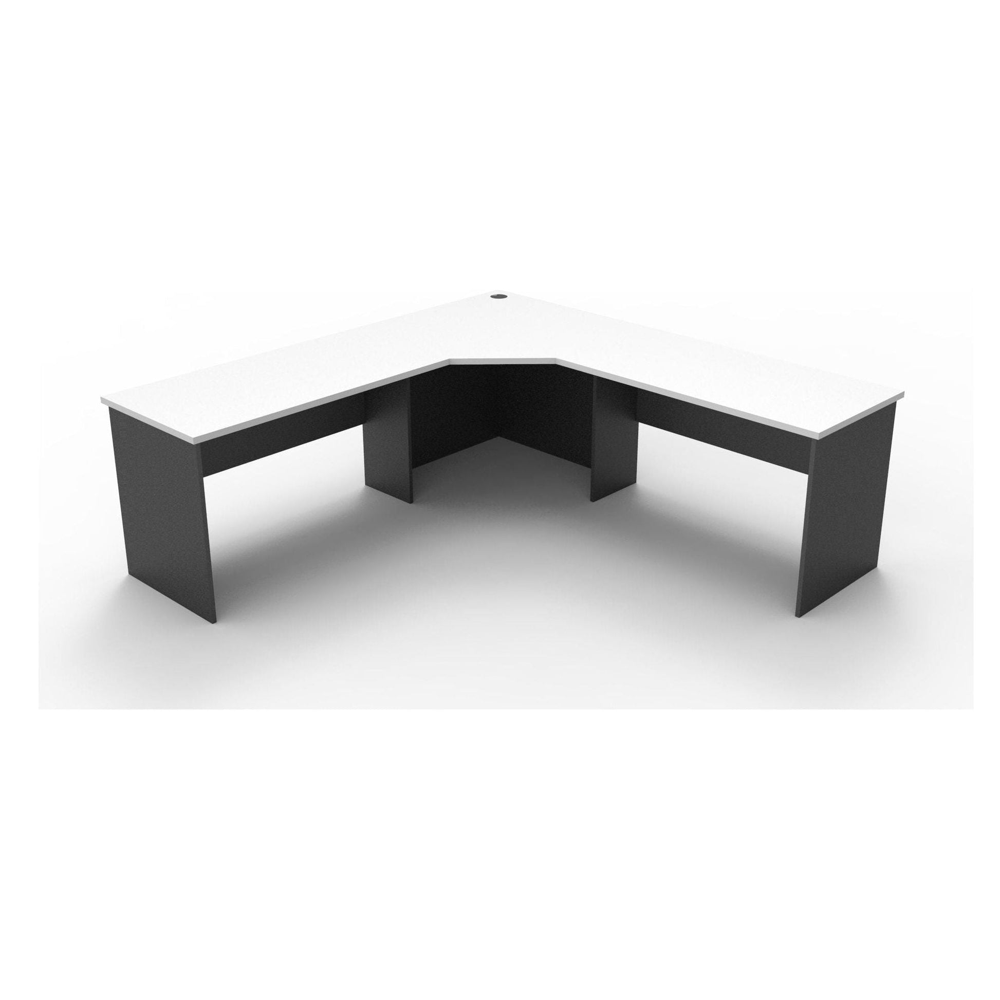 Rapid Worker Corner Desk 2100 X 2100 X 600 Natural White - Office Furniture Company