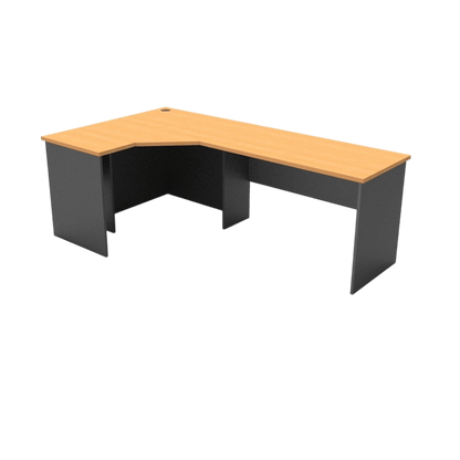 Rapid Worker Corner Desk 1200x2100x600 Beech