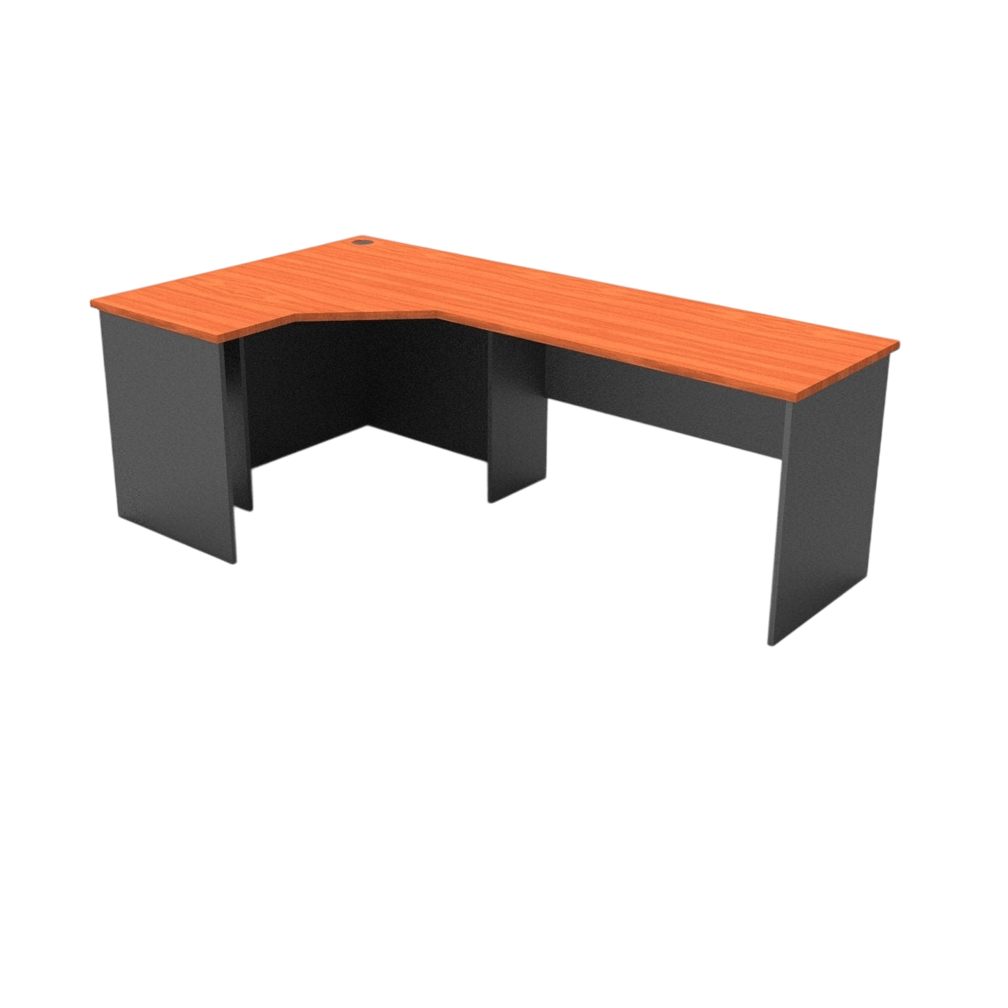 Rapid Worker Corner Desk 1200x2100x600 Cherry