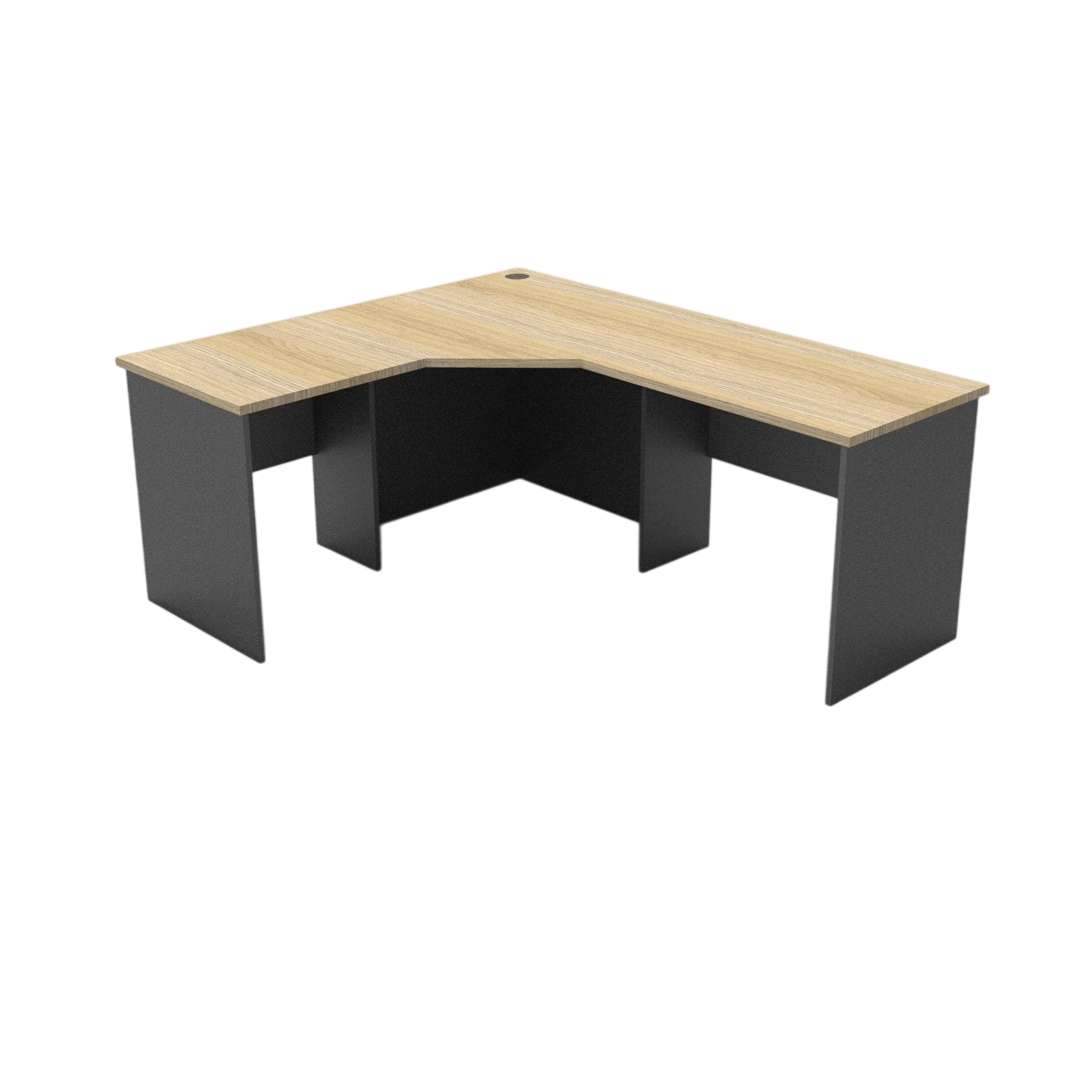 Rapid Worker Corner Desk 1800x1500x600 Natural Oak