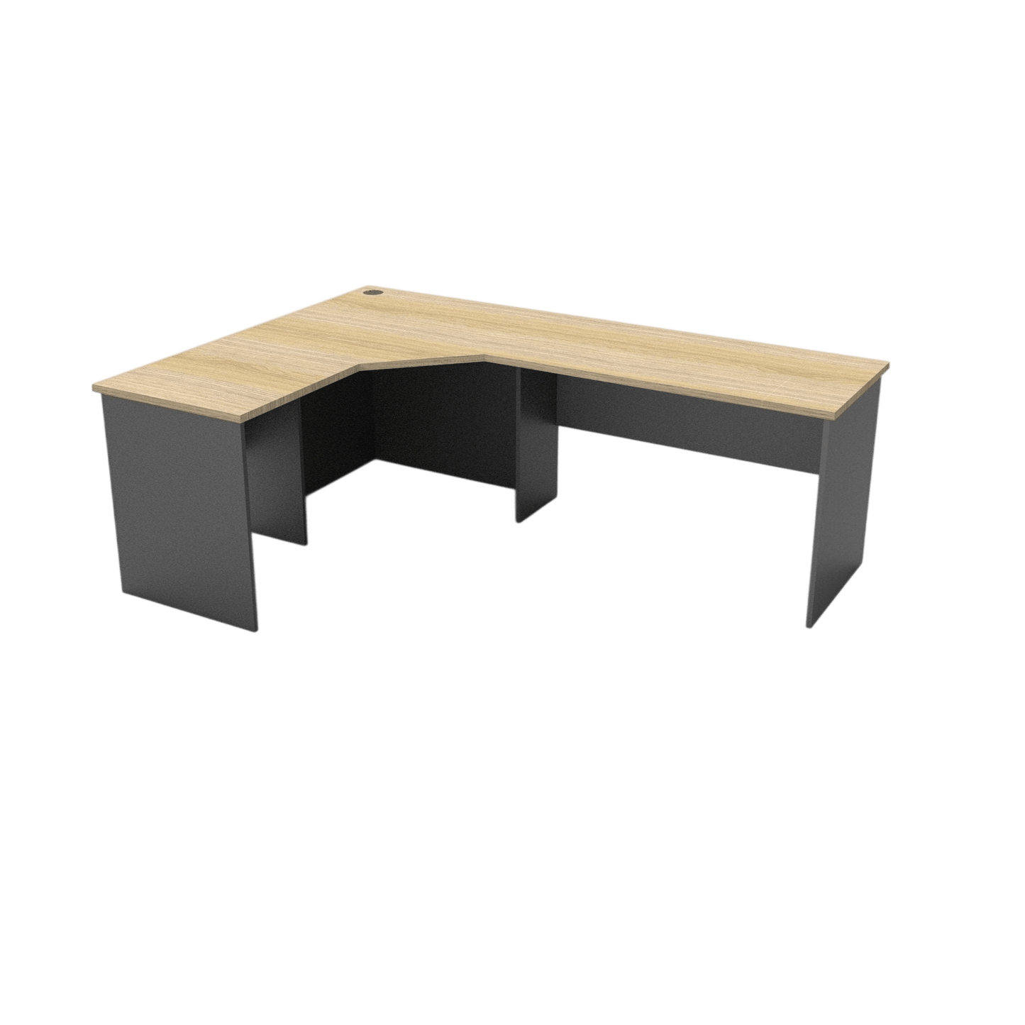 Rapid Worker Corner Desk 2100x1500x600 Natural Oak