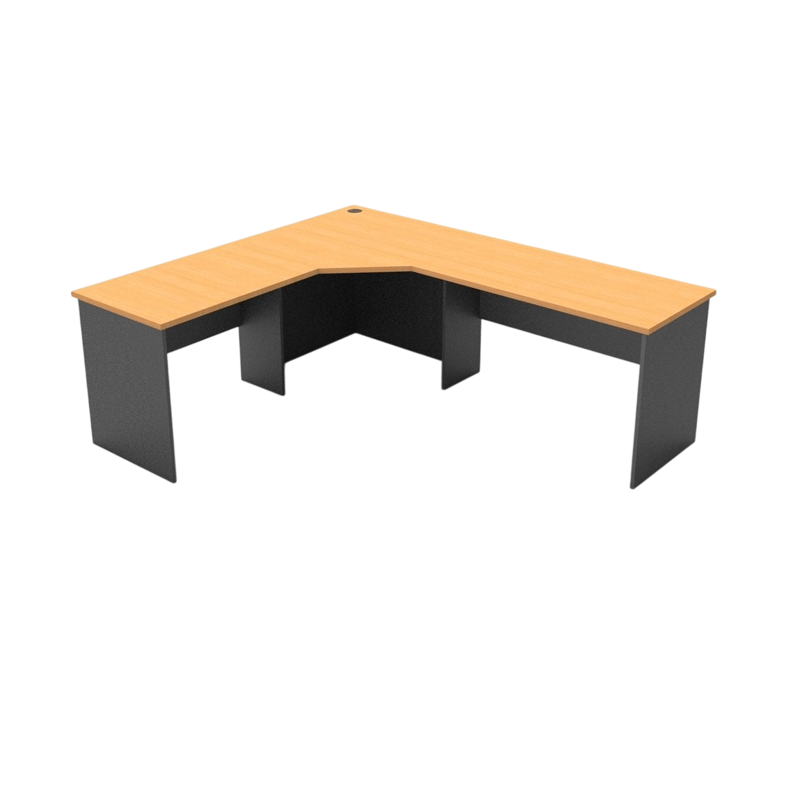 Rapid Worker Corner Desk 2100x1500x600 Beech