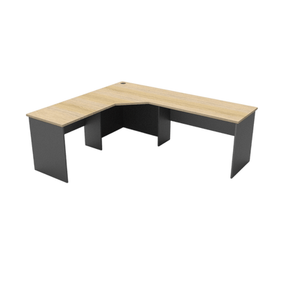 Rapid Worker Corner Desk 2100x1800x600 Natural Oak