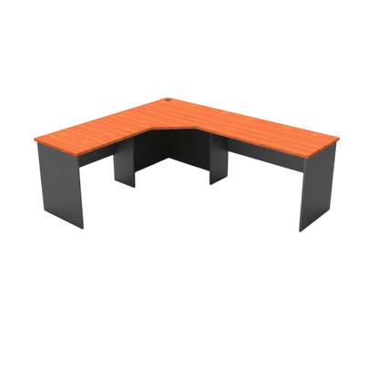 Rapid Worker Corner Desk 2100x1800x600 Cherry