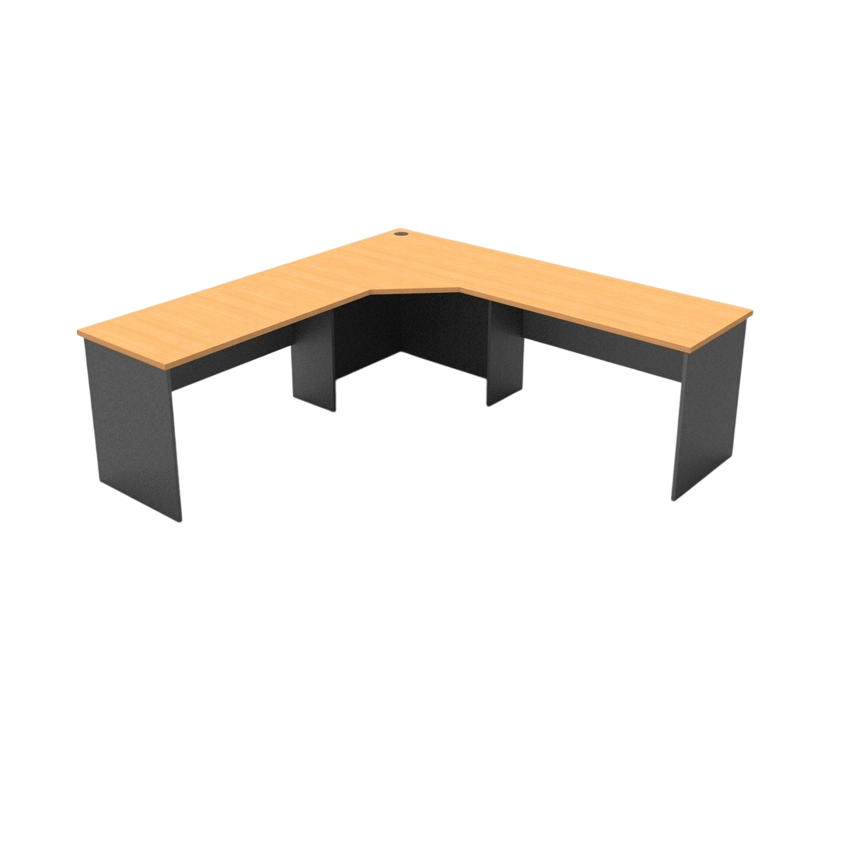 Rapid Worker Corner Desk 2100x2100x600 Beech