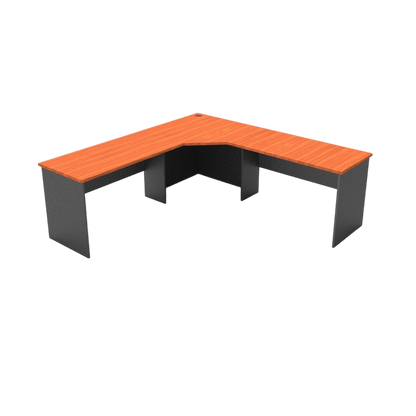 Rapid Worker Corner Desk 2100x2100x600 Cherry