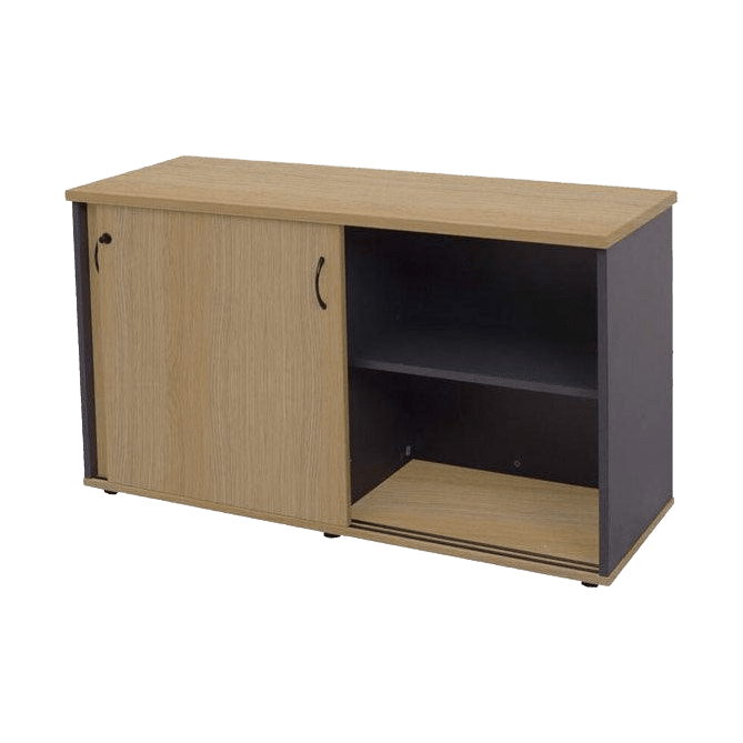 Rapid Worker Credenza 1200 W Natural Oak - Office Furniture Company