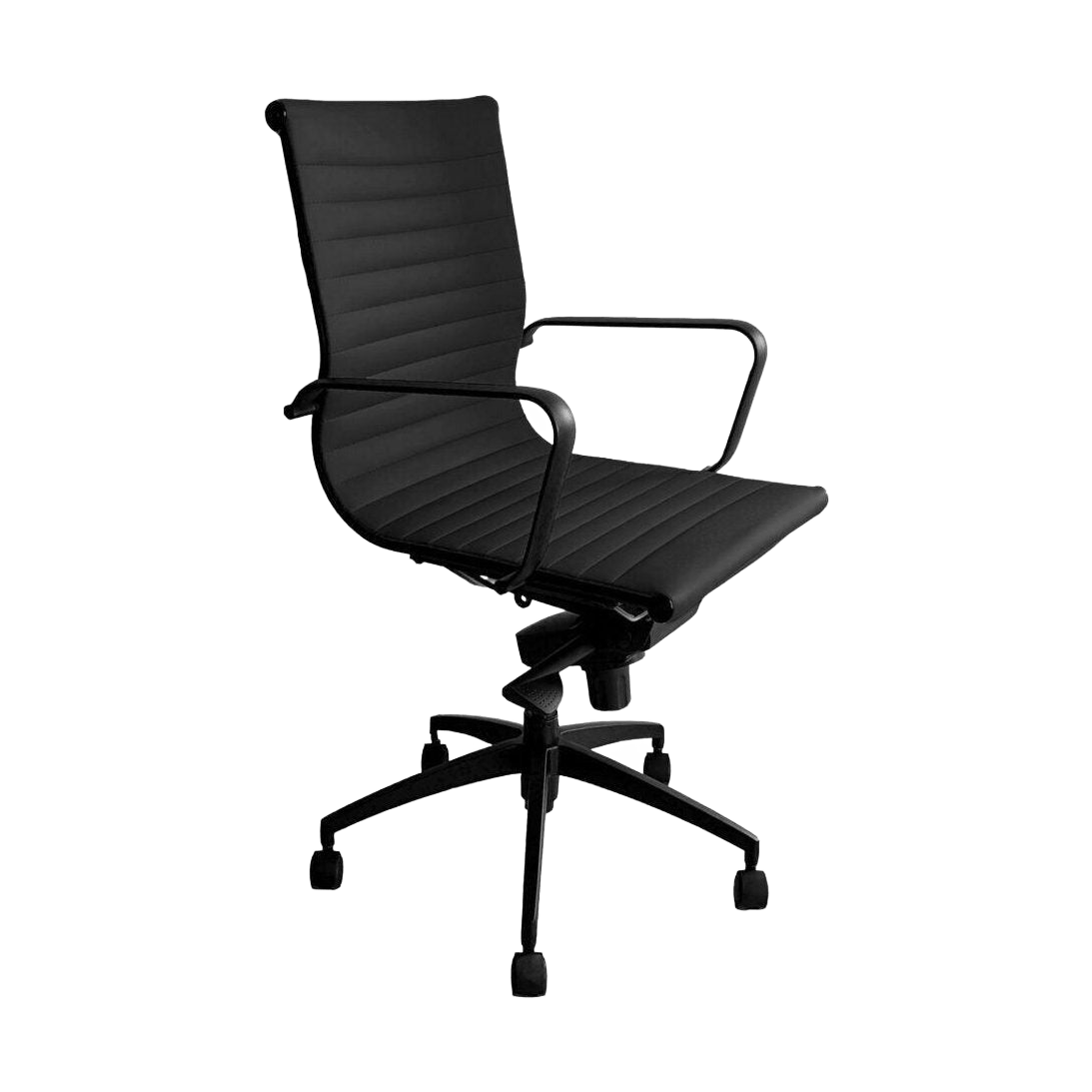 Rapidline Medium Back Boardroom Chair PU605M Black PU / Black Base