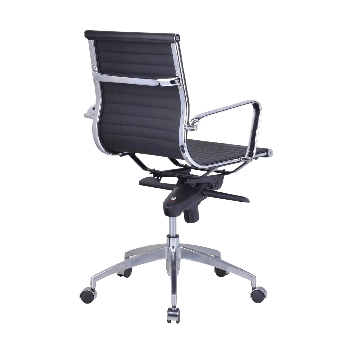 Rapidline Medium Back Boardroom Chair PU605M Brown Tan PU / Black Base