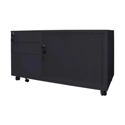 Rapidline Mobile Caddy Black Right Hand Tambour Door - Office Furniture Company