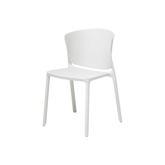 Ripple Moulded Plastic Chair White Grey (Ripple)