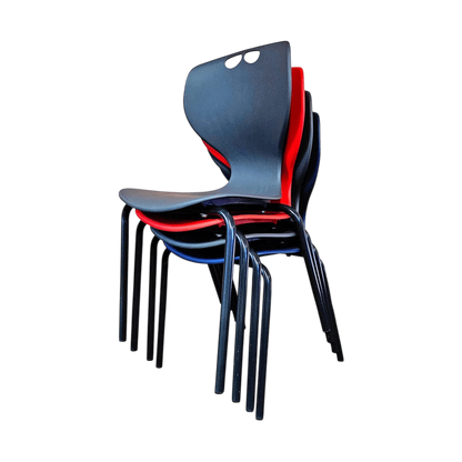 Rosewell Plastic Stackable 4 - Leg Chair Blue Black 260