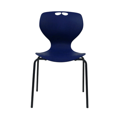 Rosewell Plastic Stackable 4 - Leg Chair Blue Black 260