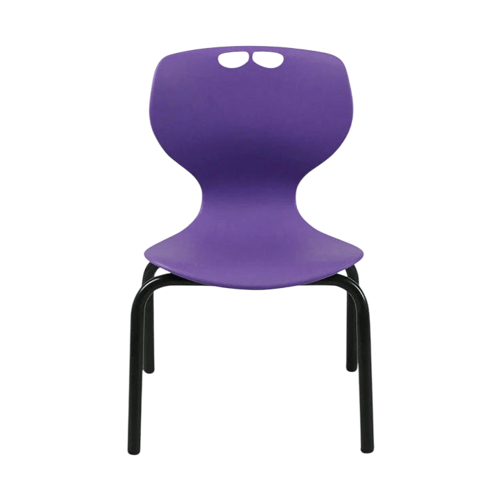 Rosewell Plastic Stackable 4 - Leg Chair Blue Black 260